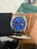 Plateado Tablero Azul